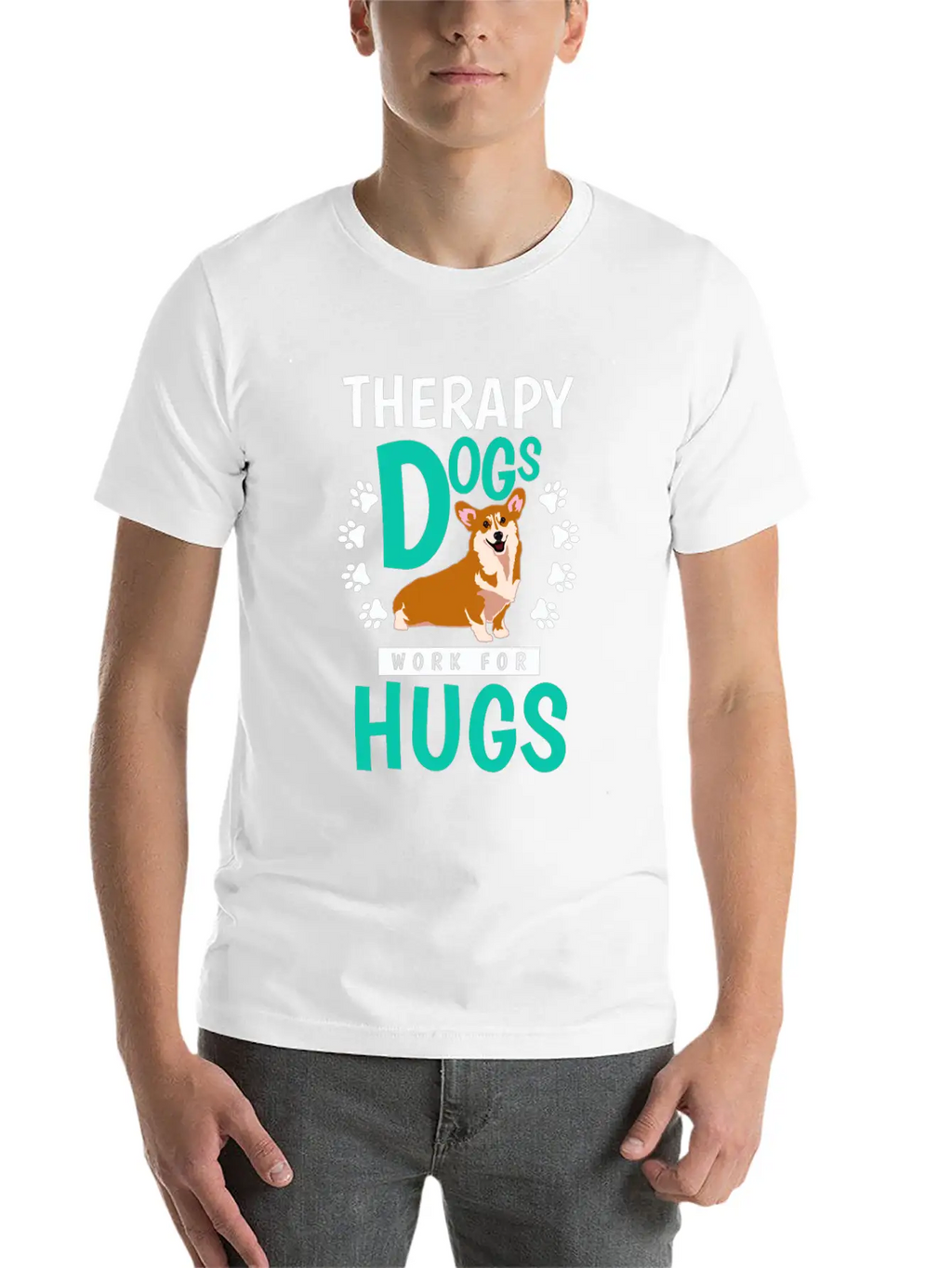 Therapy Dogs Work For Hugs Dog Therapist Timeless Short Sleeve Tee – Comfy And Minimalist Design