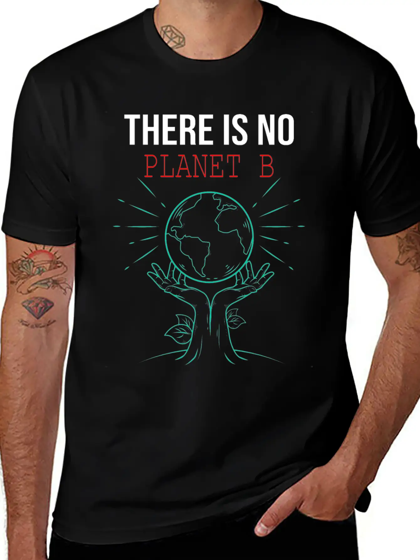 There Is No Planet B Science Earth Day Funny Stylish Everyday T-Shirt – Unisex Basic Cotton Tee