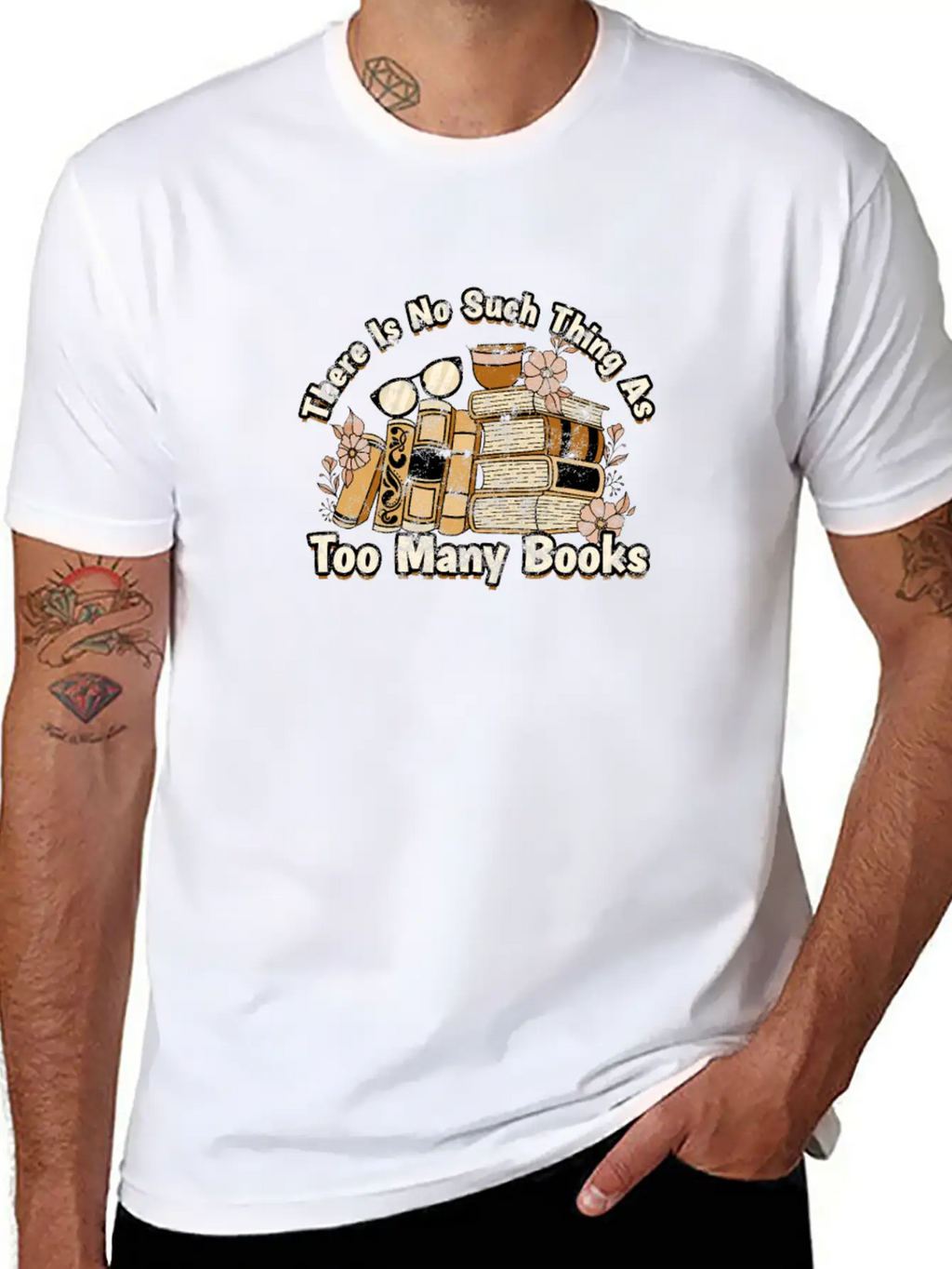 There Is No Such Thing As Too Many Books - Books Breathable Soft Cotton T-Shirt – Timeless Casual Look