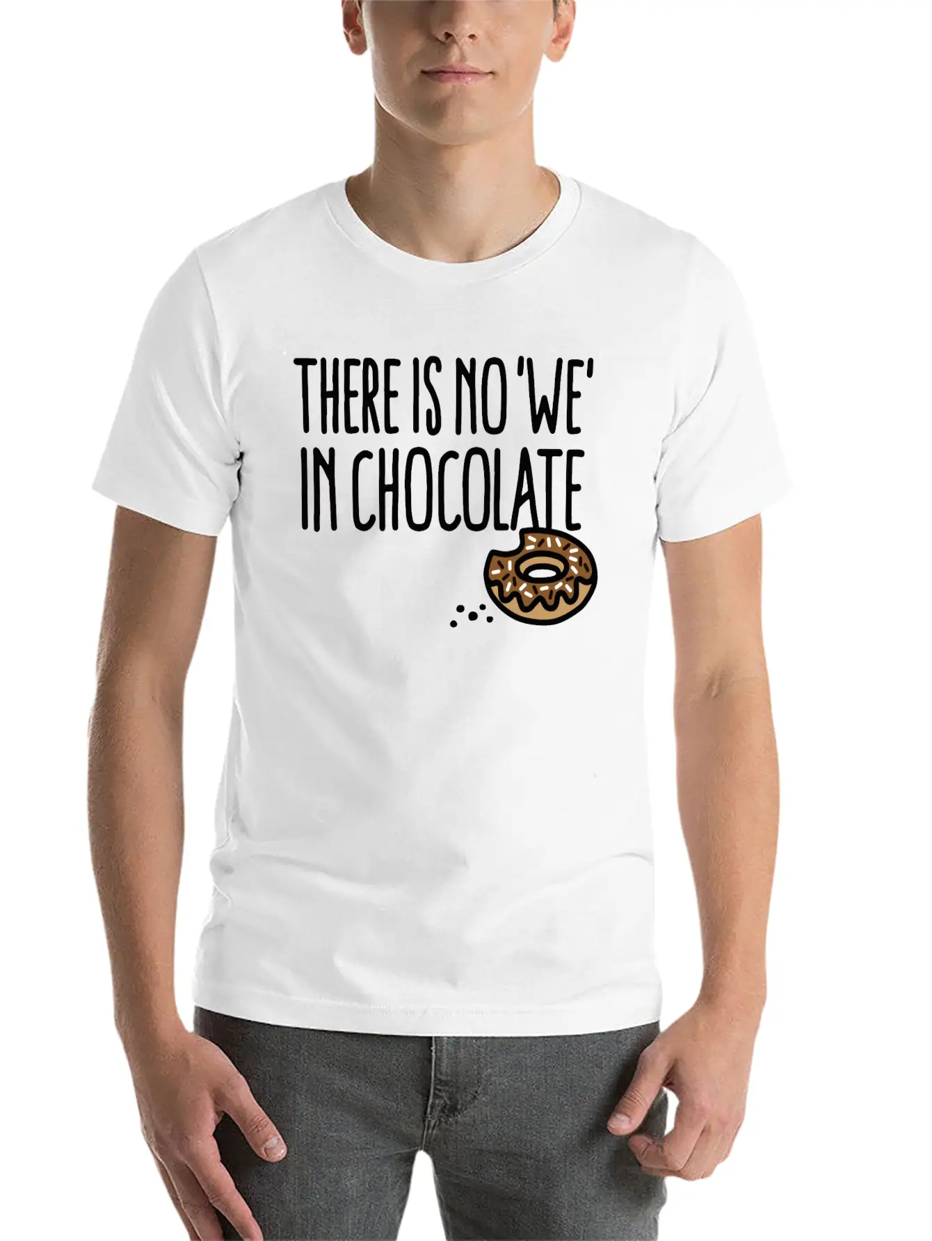 There Is No We In Chocolate Chocolate Fan Grazing Breathable Soft Cotton T-Shirt – Timeless Casual Look