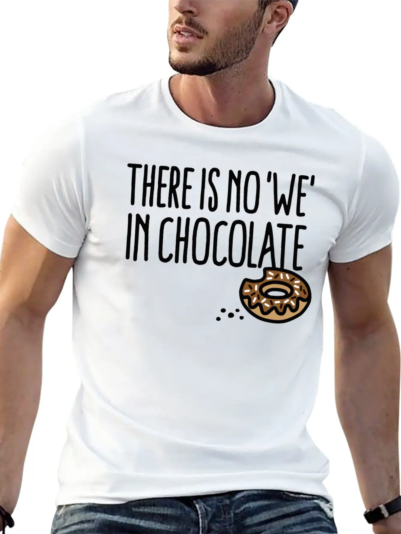 There Is No We In Chocolate Chocolate Fan Grazing Breathable Soft Cotton T-Shirt – Timeless Casual Look