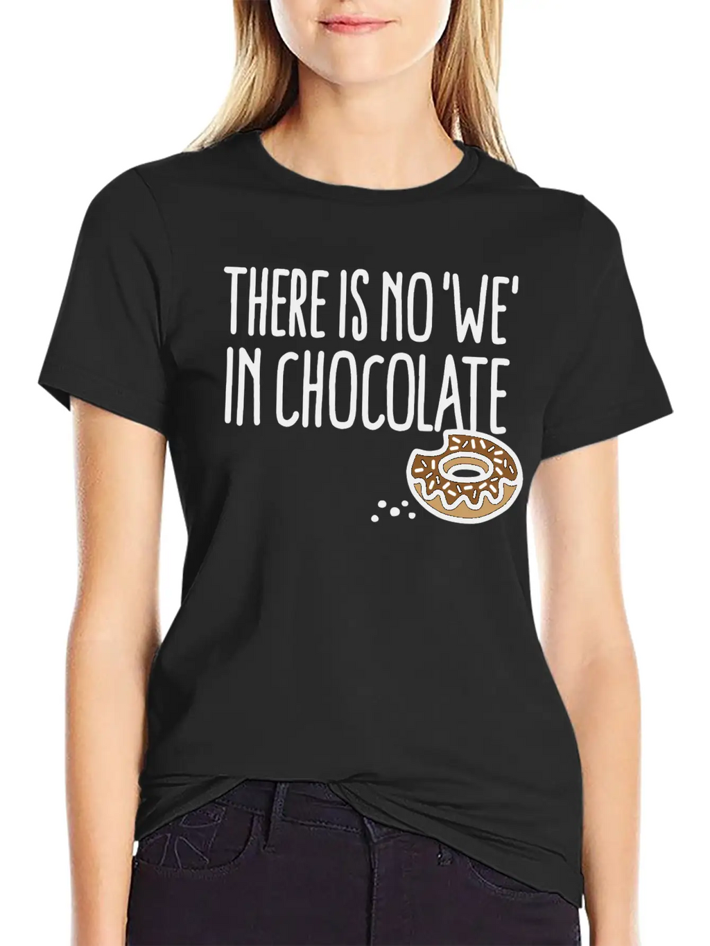 There Is No We In Chocolate Chocolate Fan Grazing Breathable Soft Cotton T-Shirt – Timeless Casual Look