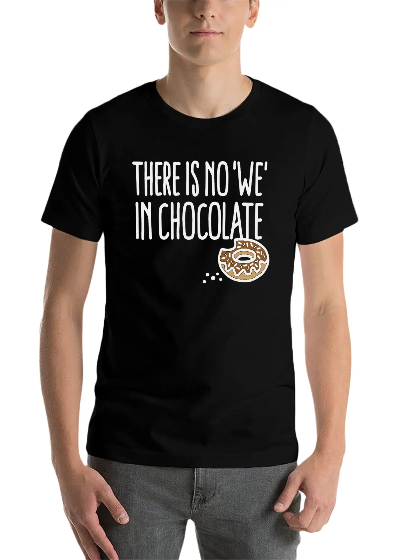 There Is No We In Chocolate Chocolate Fan Grazing Breathable Soft Cotton T-Shirt – Timeless Casual Look