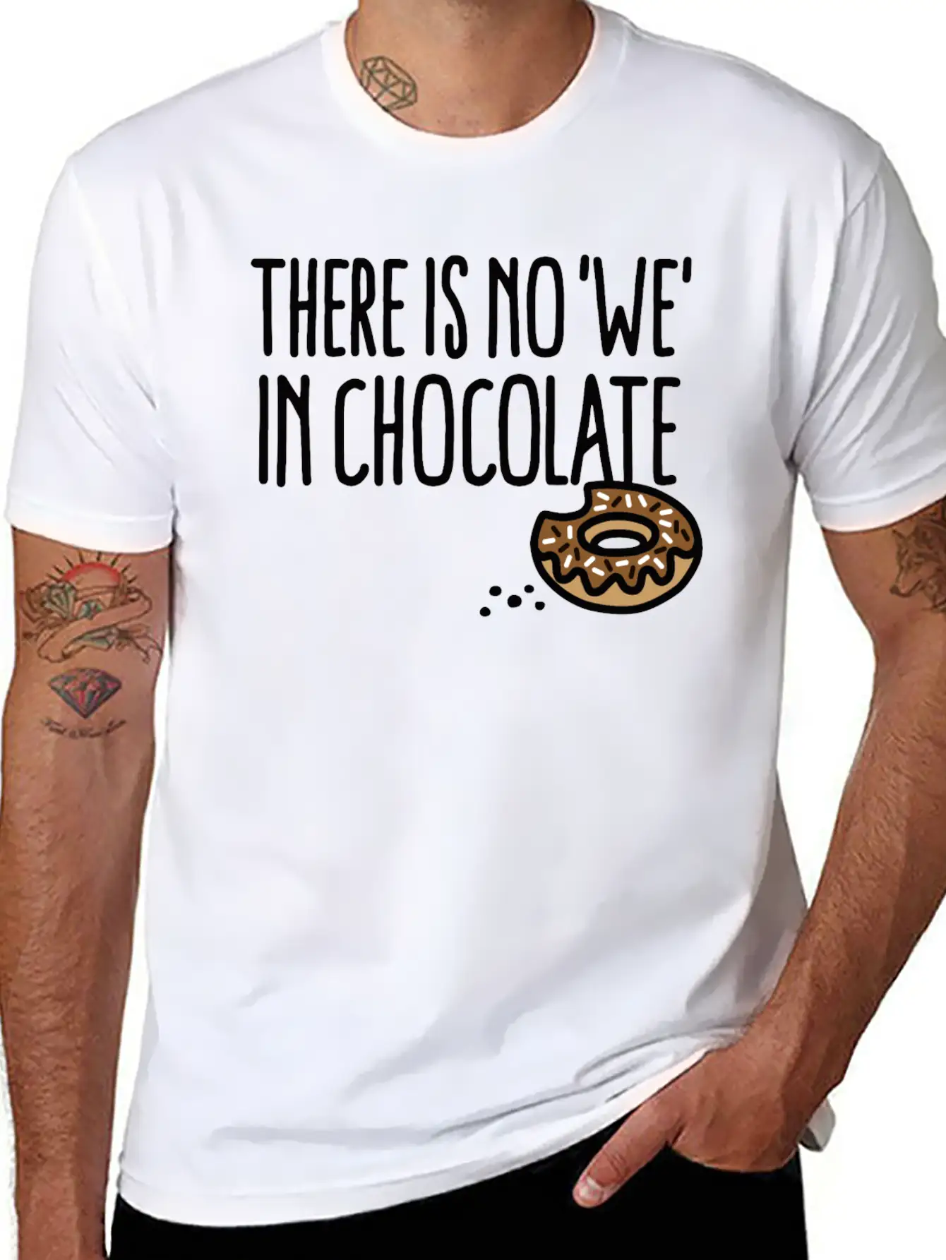 There Is No We In Chocolate Chocolate Fan Grazing Breathable Soft Cotton T-Shirt – Timeless Casual Look