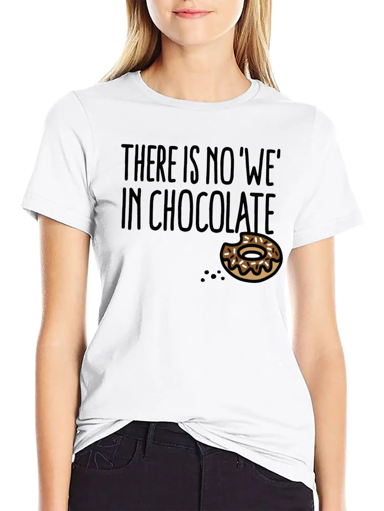 There Is No We In Chocolate Chocolate Fan Grazing Breathable Soft Cotton T-Shirt – Timeless Casual Look