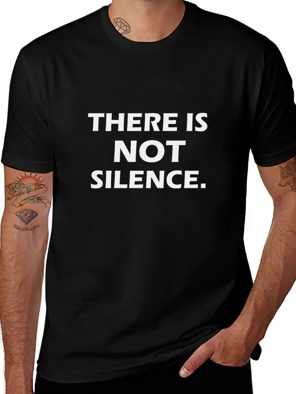 There Is Not Silence Essential Cotton Tee For Daily Outfits – Unisex Style