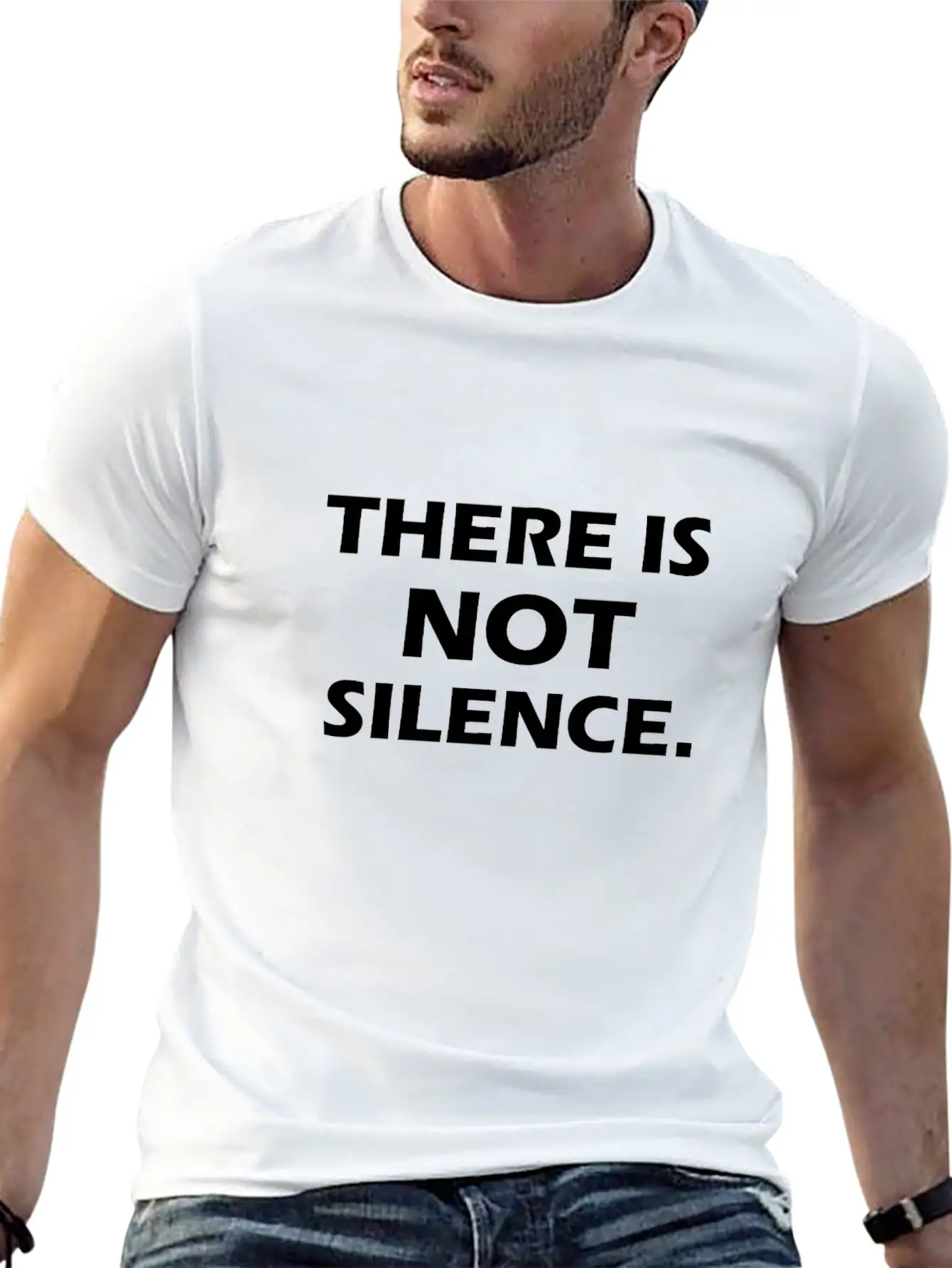 There Is Not Silence Essential Cotton Tee For Daily Outfits – Unisex Style