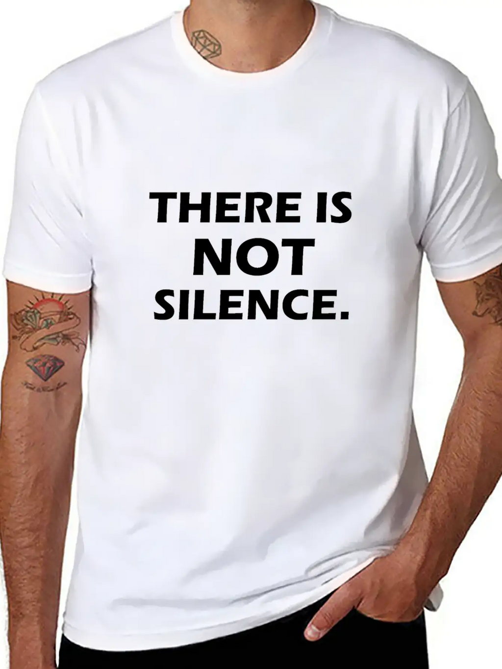There Is Not Silence Essential Cotton Tee For Daily Outfits – Unisex Style