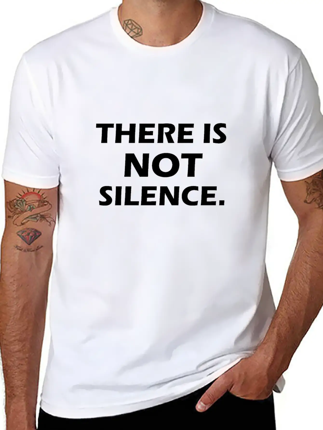There Is Not Silence Essential Cotton Tee For Daily Outfits – Unisex Style