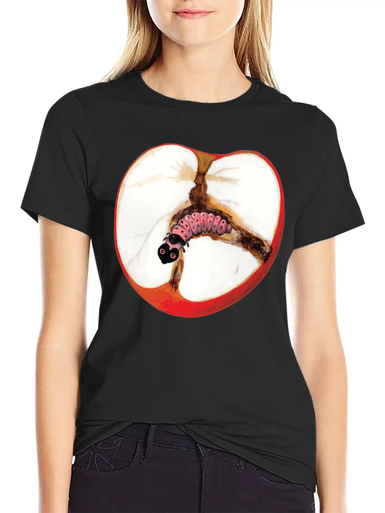 There's A Worm In This Apple Stylish Everyday T-Shirt – Unisex Basic Cotton Tee