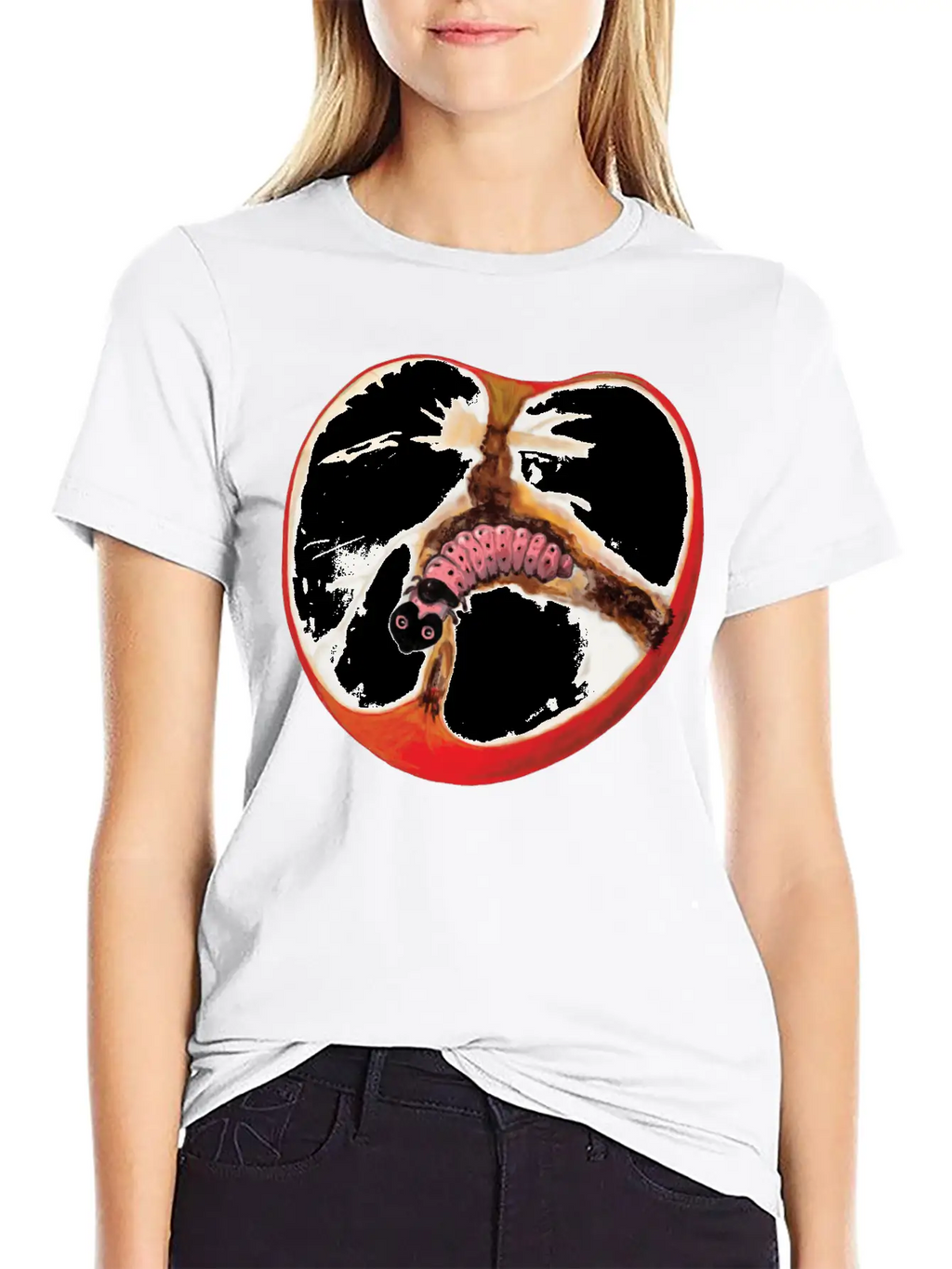 There's A Worm In This Apple Stylish Everyday T-Shirt – Unisex Basic Cotton Tee