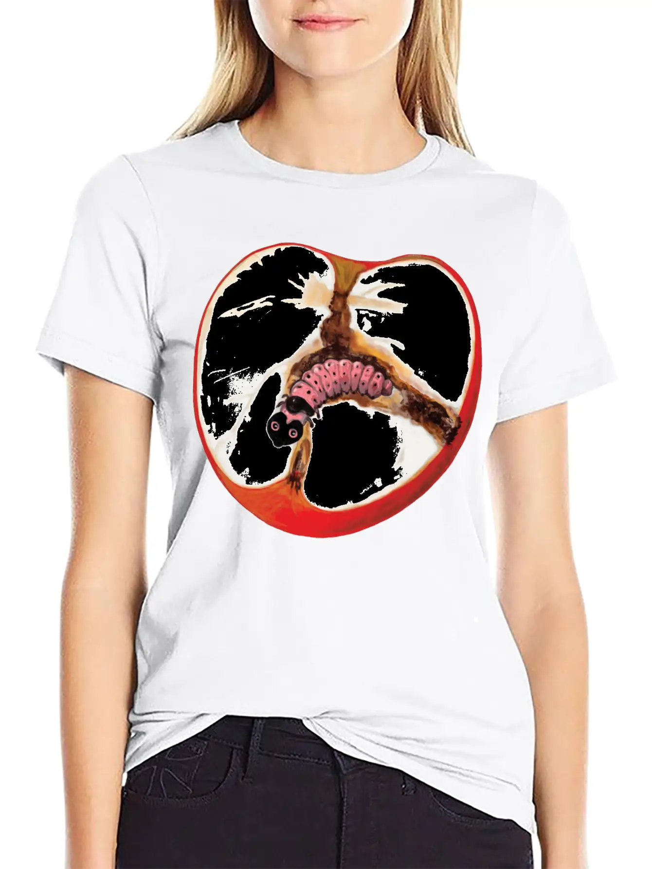 There's A Worm In This Apple Stylish Everyday T-Shirt – Unisex Basic Cotton Tee