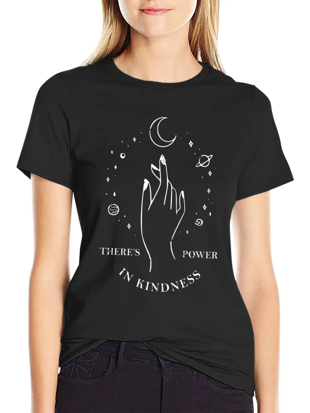 There'S Power In Kindness Universe Stylish Everyday T-Shirt – Unisex Basic Cotton Tee