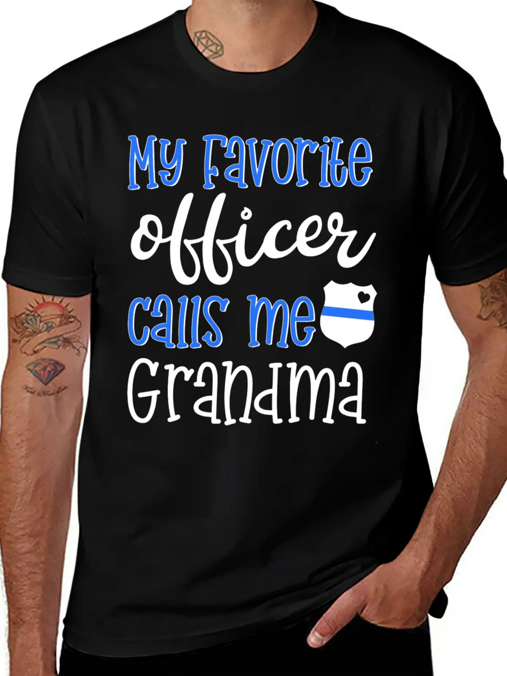 Thin Blue Line Grandma Classic Cotton Tee – Unisex Comfort For Any Season