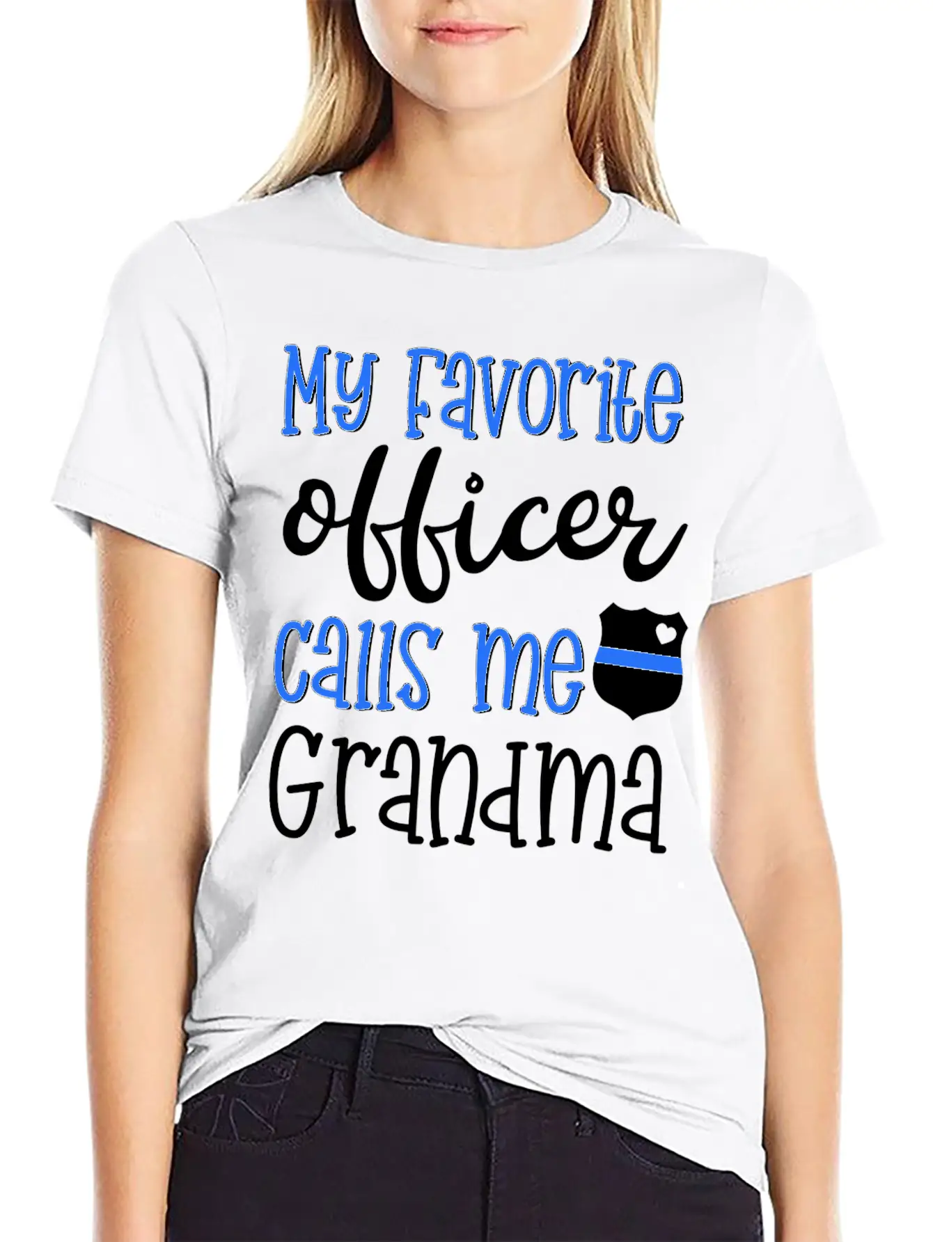 Thin Blue Line Grandma Classic Cotton Tee – Unisex Comfort For Any Season