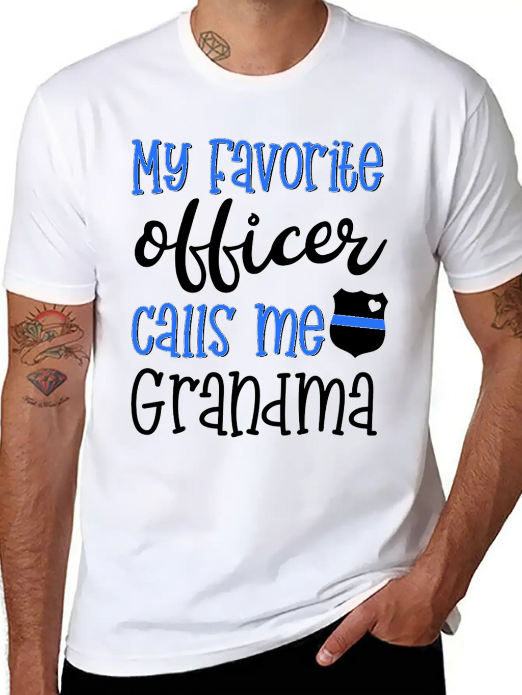Thin Blue Line Grandma Classic Cotton Tee – Unisex Comfort For Any Season