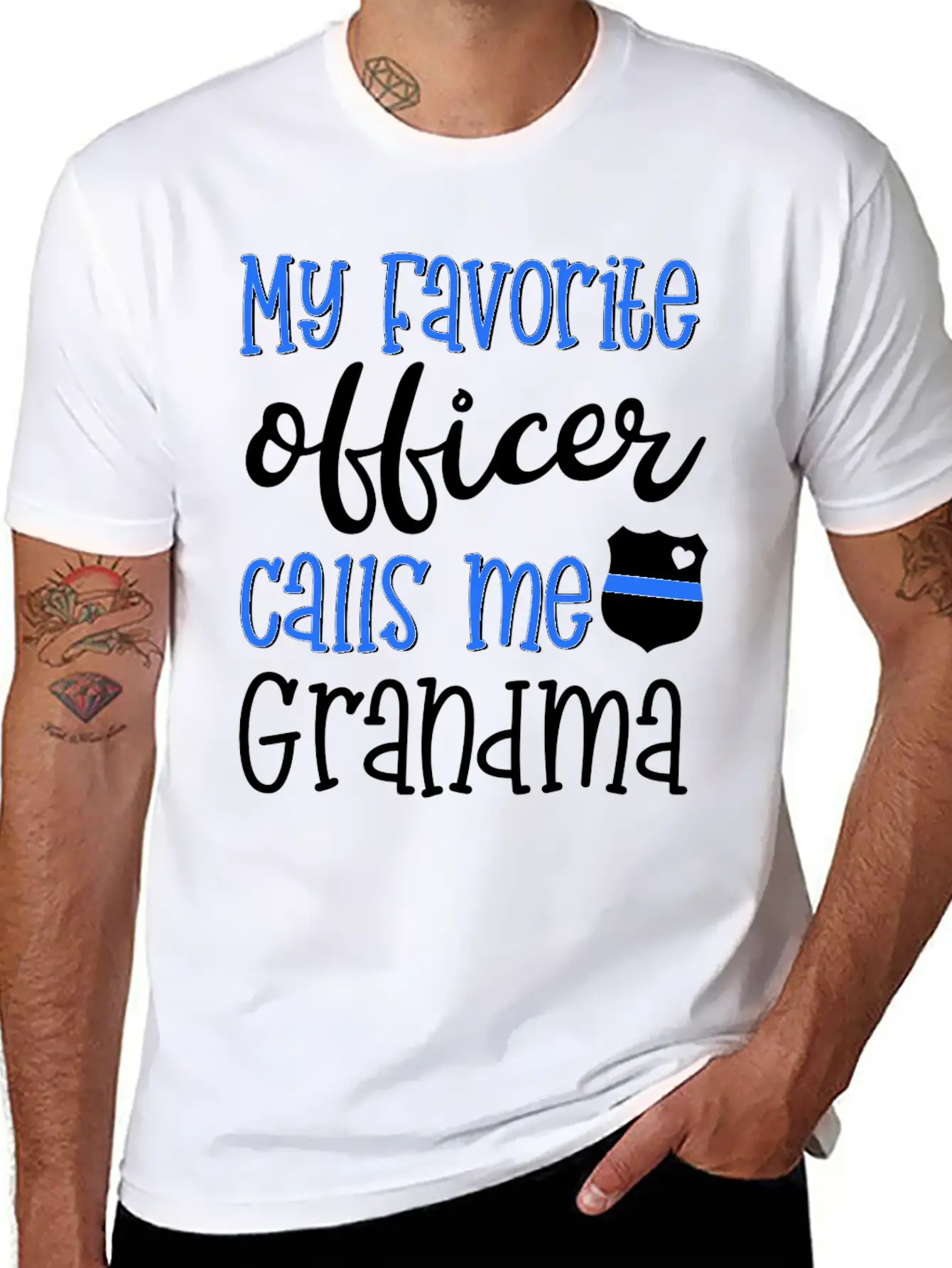 Thin Blue Line Grandma Classic Cotton Tee – Unisex Comfort For Any Season
