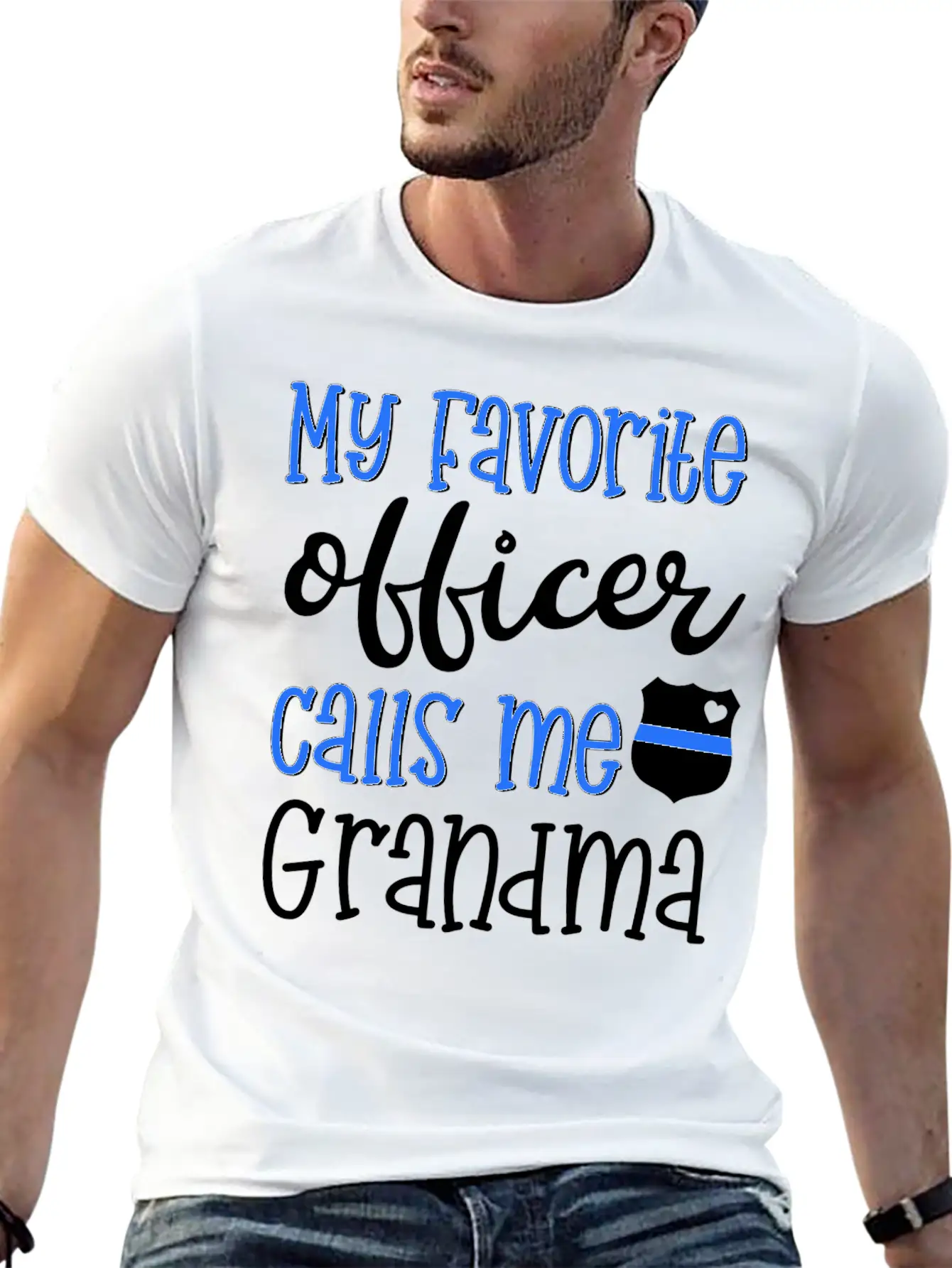 Thin Blue Line Grandma Classic Cotton Tee – Unisex Comfort For Any Season