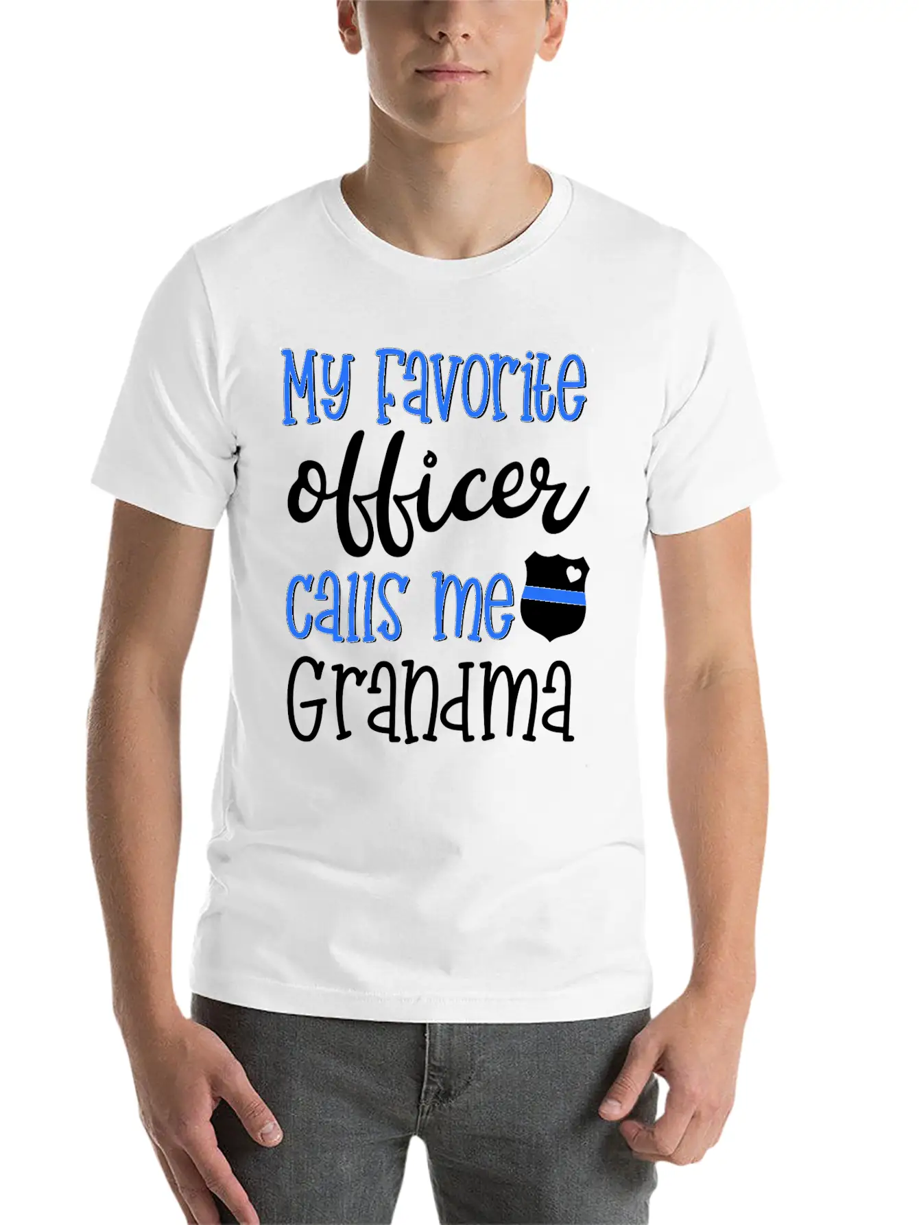 Thin Blue Line Grandma Classic Cotton Tee – Unisex Comfort For Any Season