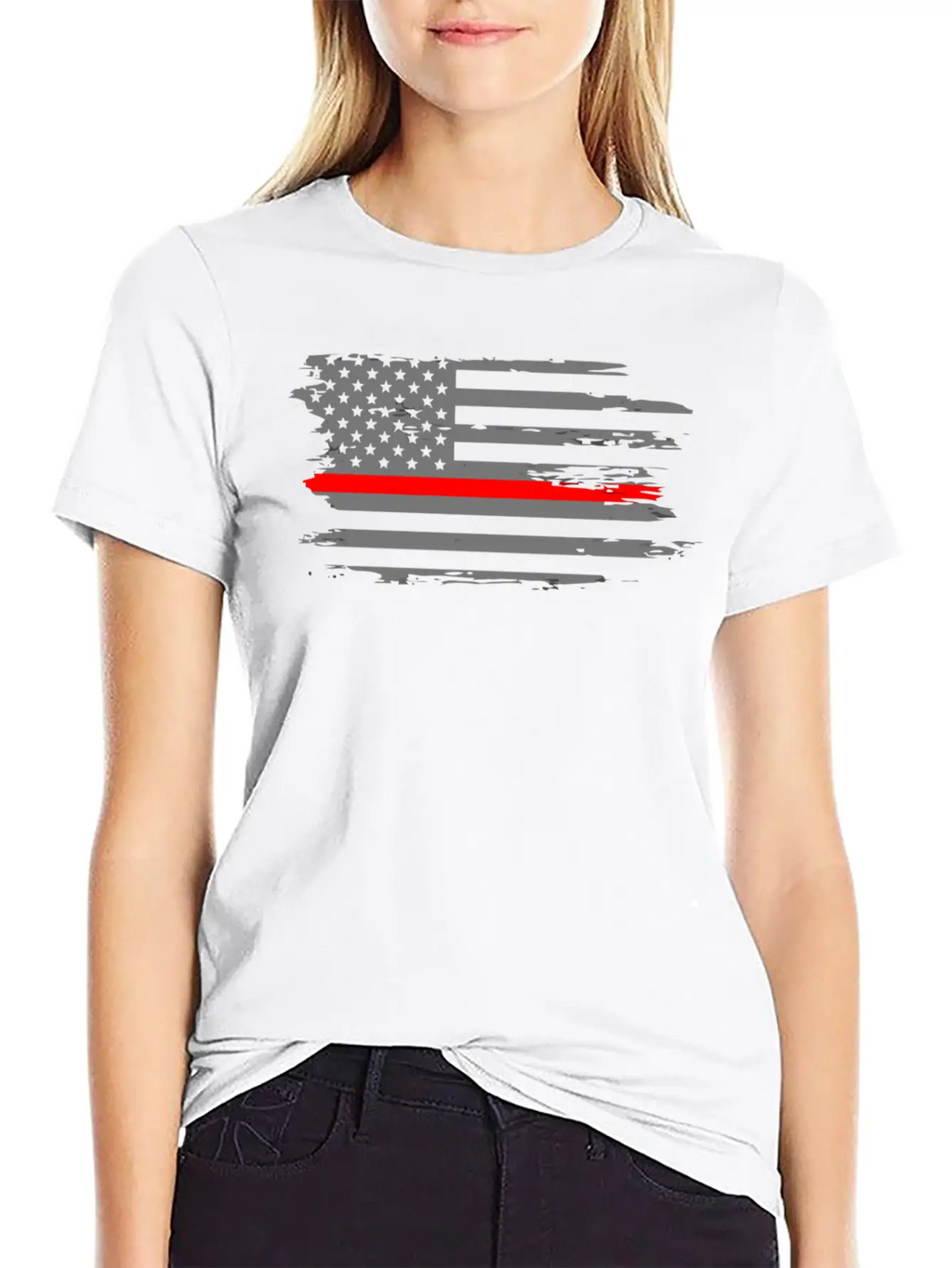 Thin Red Line Fireman Fire Rescue American Flag Ho Classic Cotton Tee – Unisex Comfort For Any Season