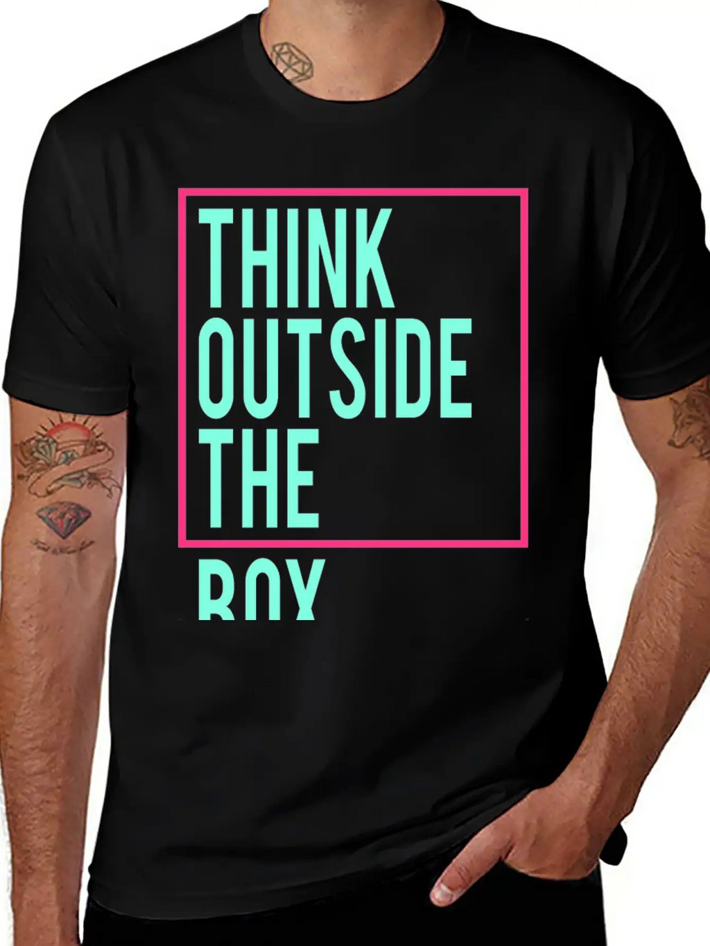 Think Outside The Box Stylish Everyday T-Shirt – Unisex Basic Cotton Tee