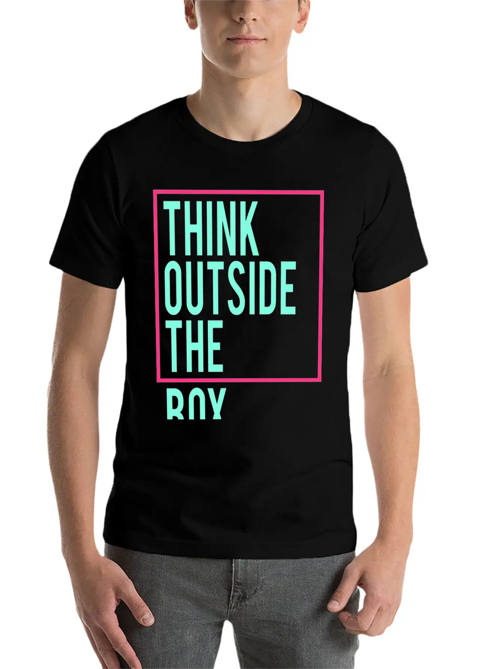 Think Outside The Box Stylish Everyday T-Shirt – Unisex Basic Cotton Tee