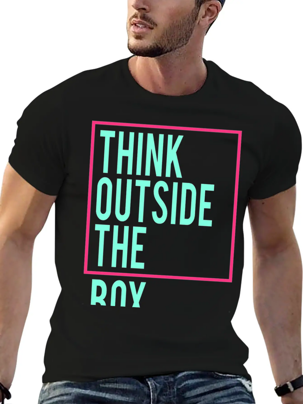 Think Outside The Box Stylish Everyday T-Shirt – Unisex Basic Cotton Tee