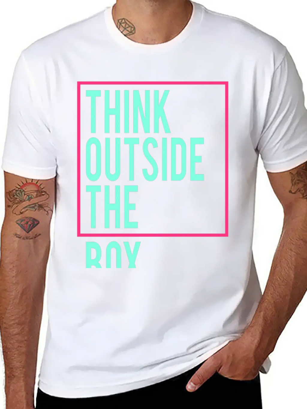 Think Outside The Box Stylish Everyday T-Shirt – Unisex Basic Cotton Tee