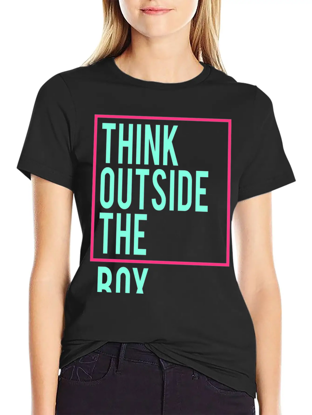 Think Outside The Box Stylish Everyday T-Shirt – Unisex Basic Cotton Tee