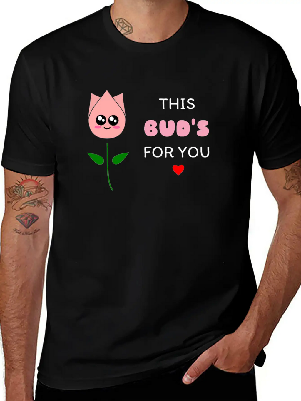 This Bud's For You Cute Bud Pun Relaxed Everyday Tee – Lightweight And Durable Cotton