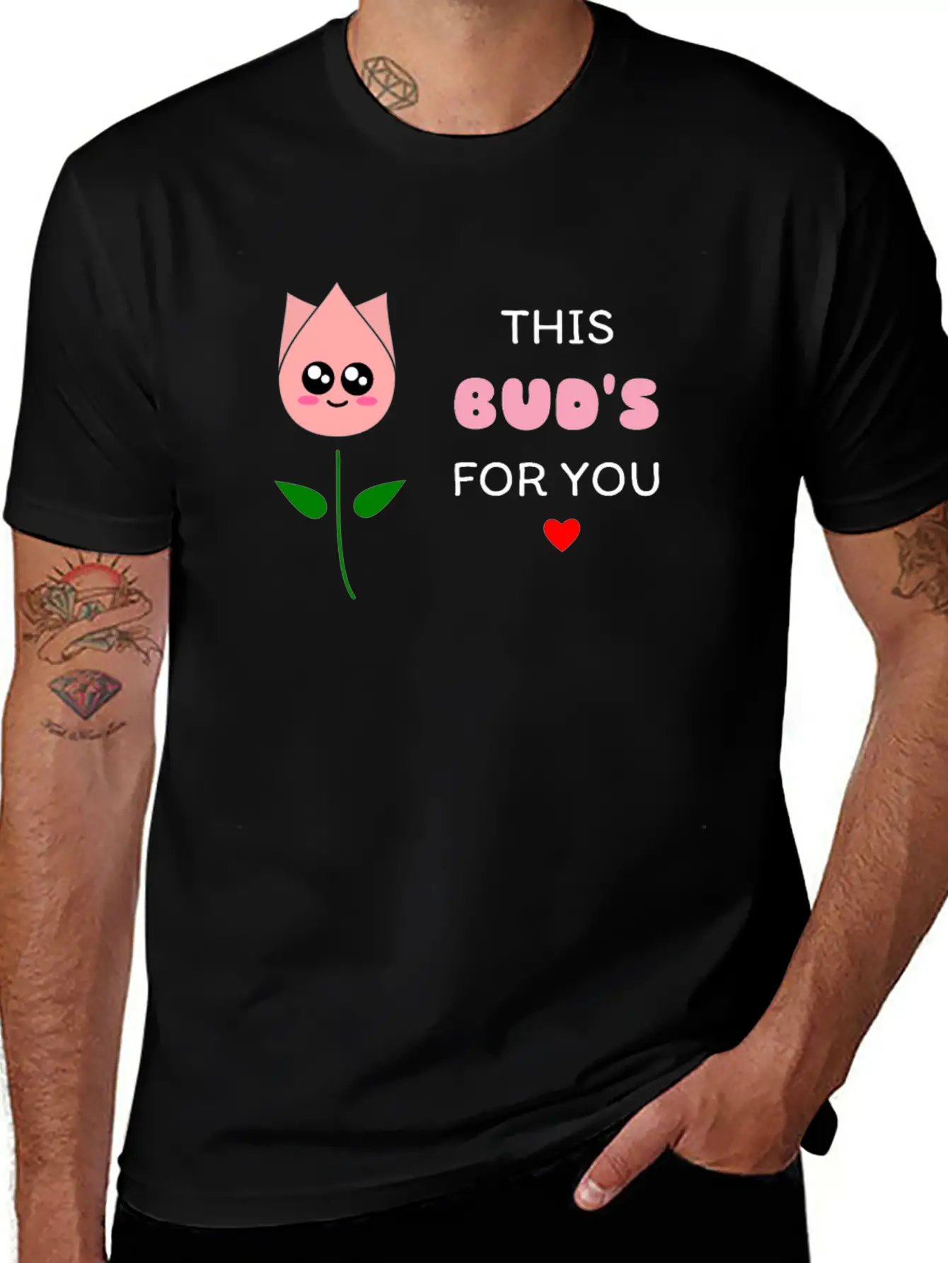 This Bud's For You Cute Bud Pun Relaxed Everyday Tee – Lightweight And Durable Cotton