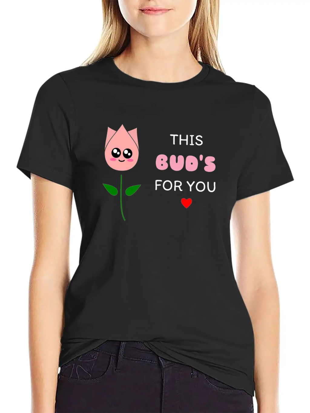 This Bud's For You Cute Bud Pun Relaxed Everyday Tee – Lightweight And Durable Cotton