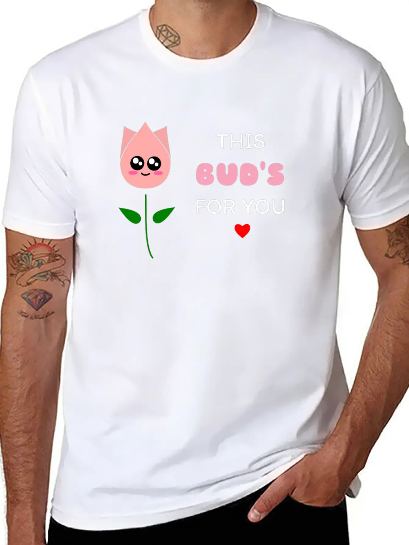 This Bud's For You Cute Bud Pun Relaxed Everyday Tee – Lightweight And Durable Cotton