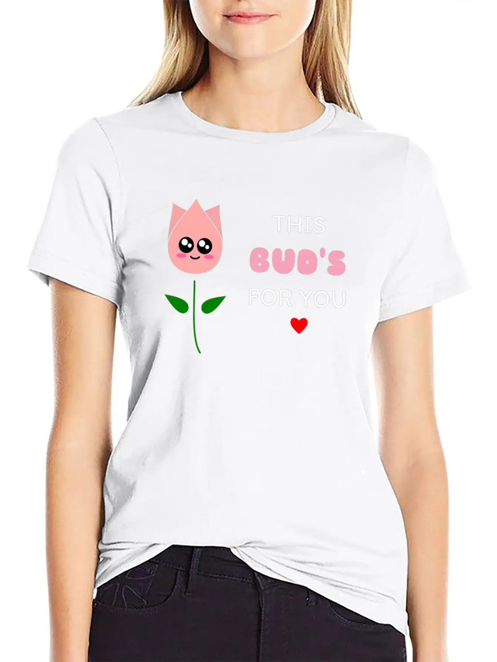This Bud's For You Cute Bud Pun Relaxed Everyday Tee – Lightweight And Durable Cotton