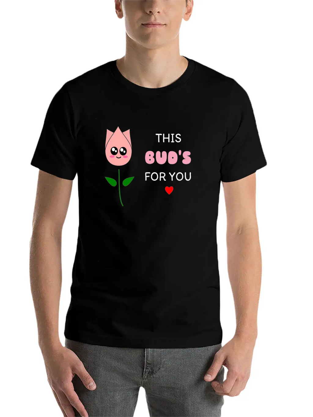 This Bud's For You Cute Bud Pun Relaxed Everyday Tee – Lightweight And Durable Cotton