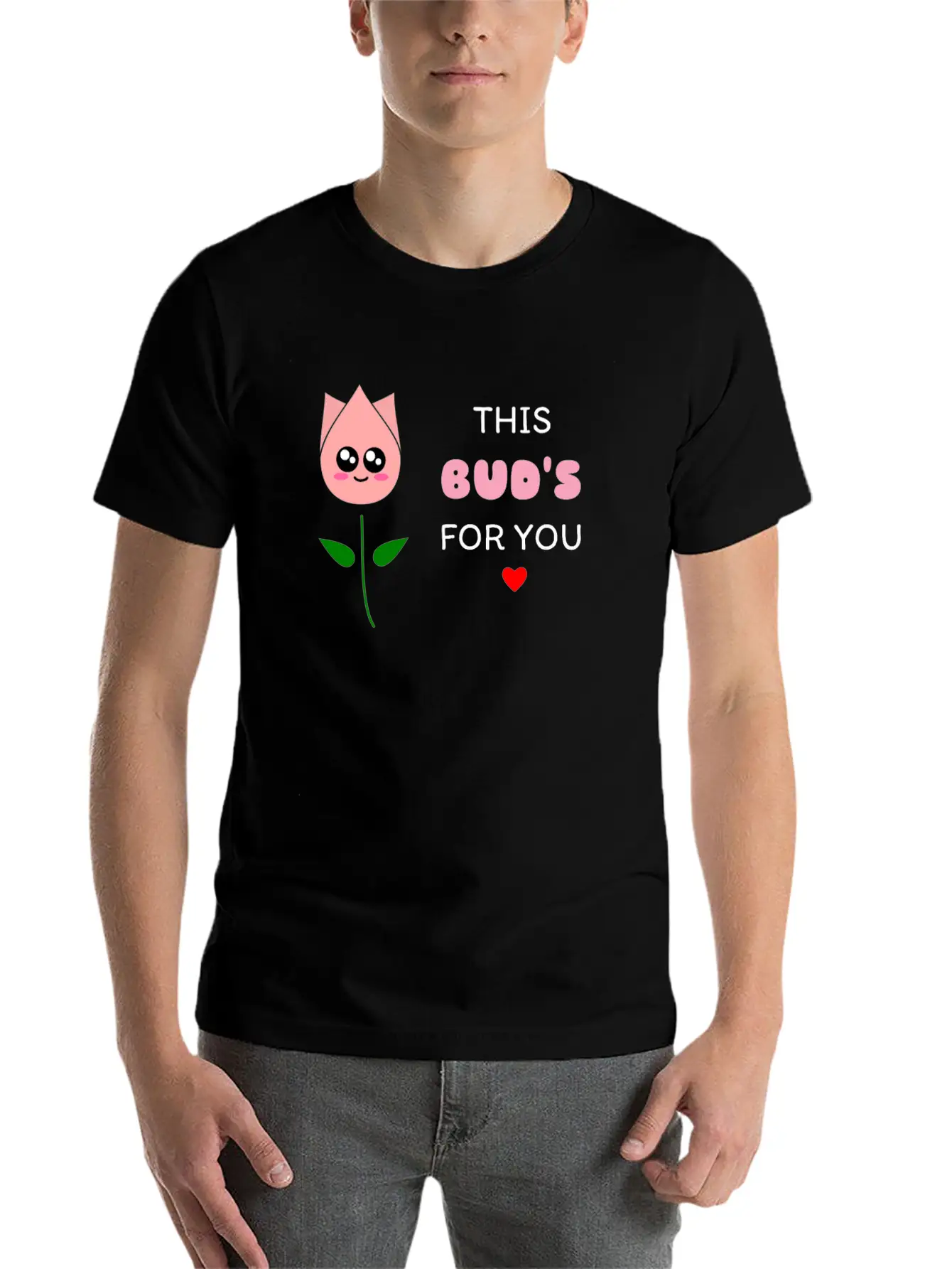 This Bud's For You Cute Bud Pun Relaxed Everyday Tee – Lightweight And Durable Cotton