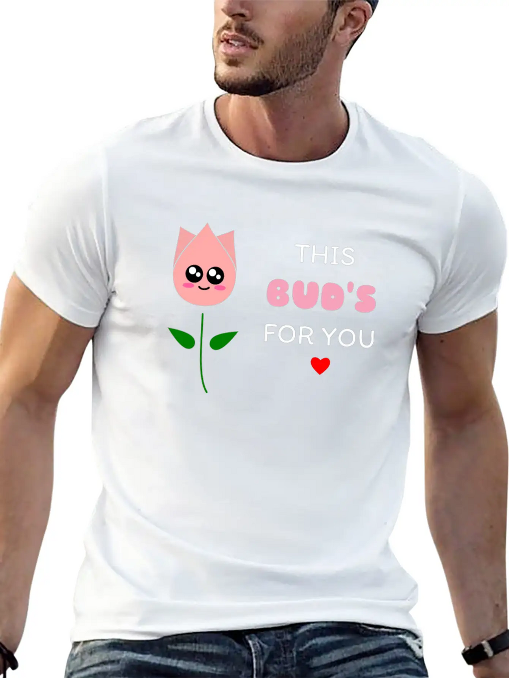 This Bud's For You Cute Bud Pun Relaxed Everyday Tee – Lightweight And Durable Cotton