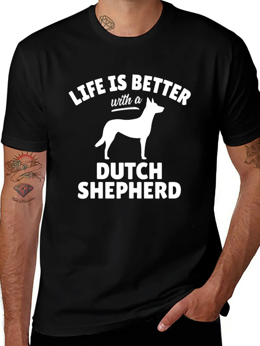 This Cool Dutch Shepherd Dog Design Is Perfect For Breathable Soft Cotton T-Shirt – Timeless Casual Look