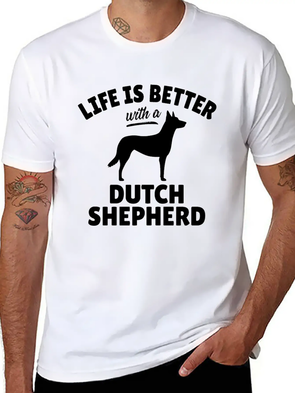 This Cool Dutch Shepherd Dog Design Is Perfect For Breathable Soft Cotton T-Shirt – Timeless Casual Look