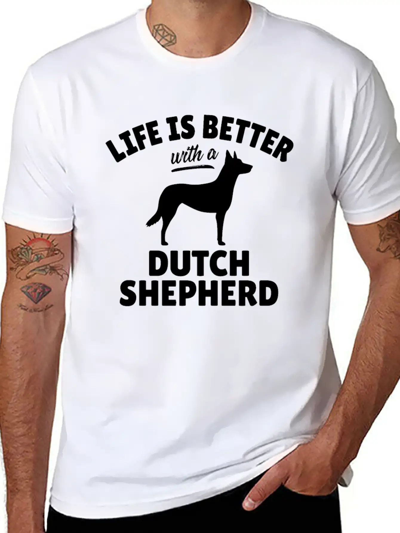 This Cool Dutch Shepherd Dog Design Is Perfect For Breathable Soft Cotton T-Shirt – Timeless Casual Look