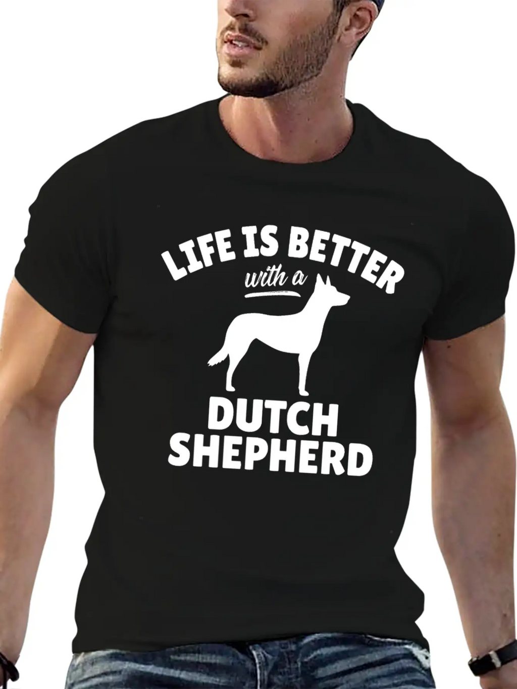 This Cool Dutch Shepherd Dog Design Is Perfect For Breathable Soft Cotton T-Shirt – Timeless Casual Look