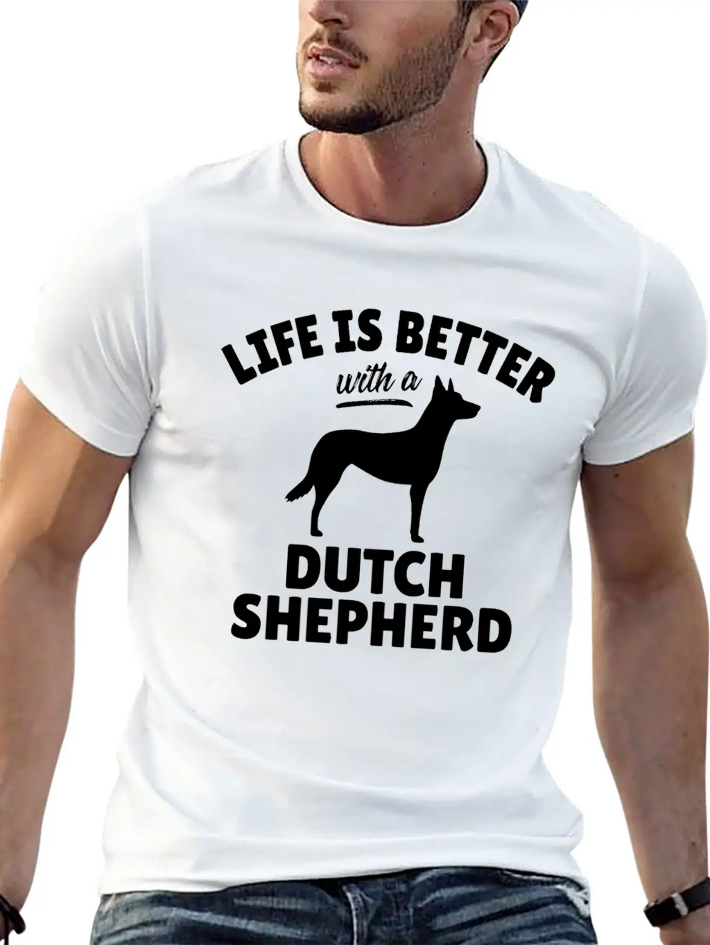 This Cool Dutch Shepherd Dog Design Is Perfect For Breathable Soft Cotton T-Shirt – Timeless Casual Look