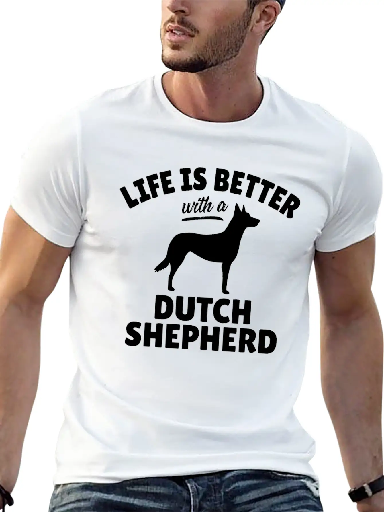This Cool Dutch Shepherd Dog Design Is Perfect For Breathable Soft Cotton T-Shirt – Timeless Casual Look