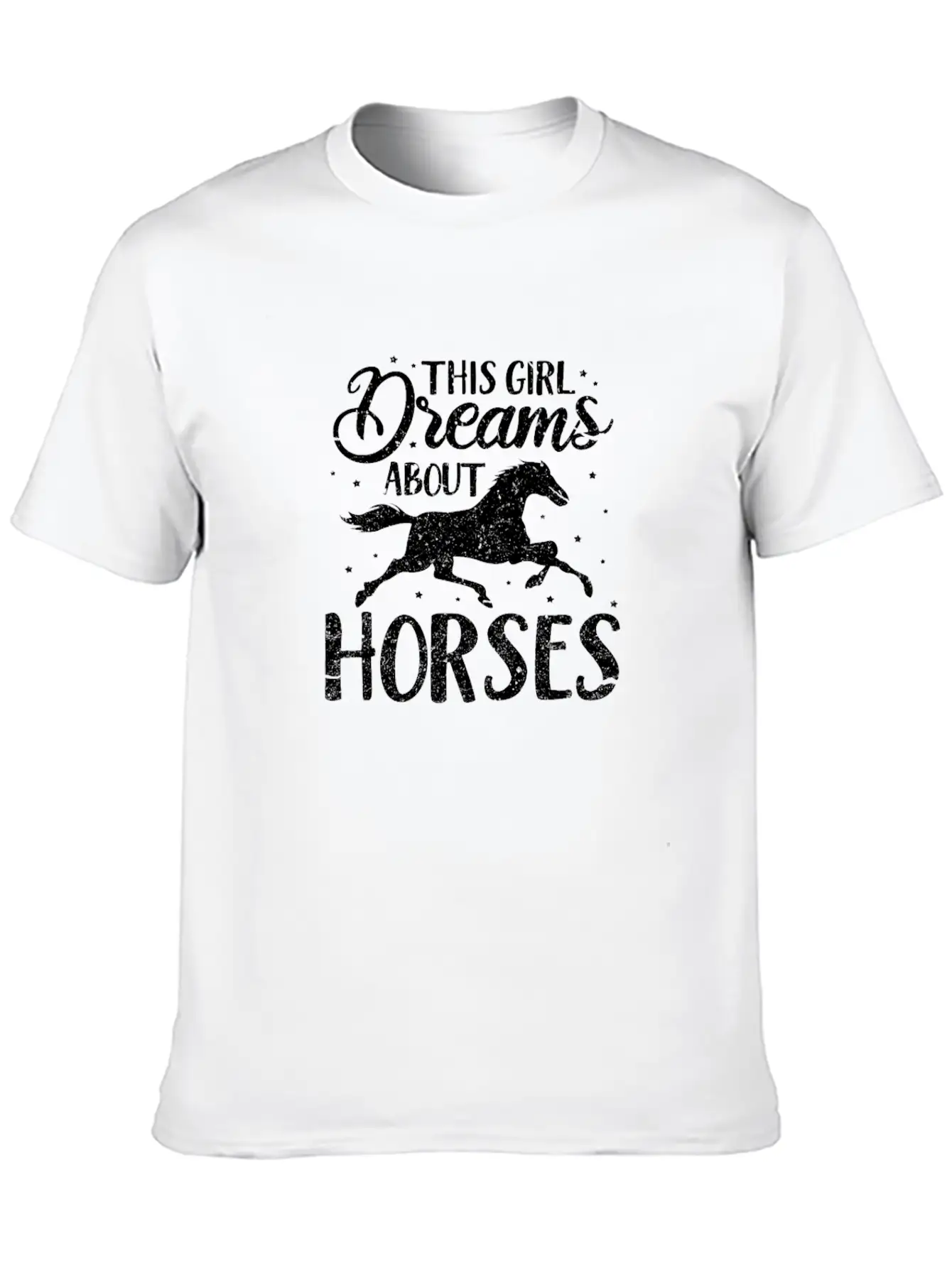This Girl Dreams About Horses Breathable Soft Cotton T-Shirt – Timeless Casual Look