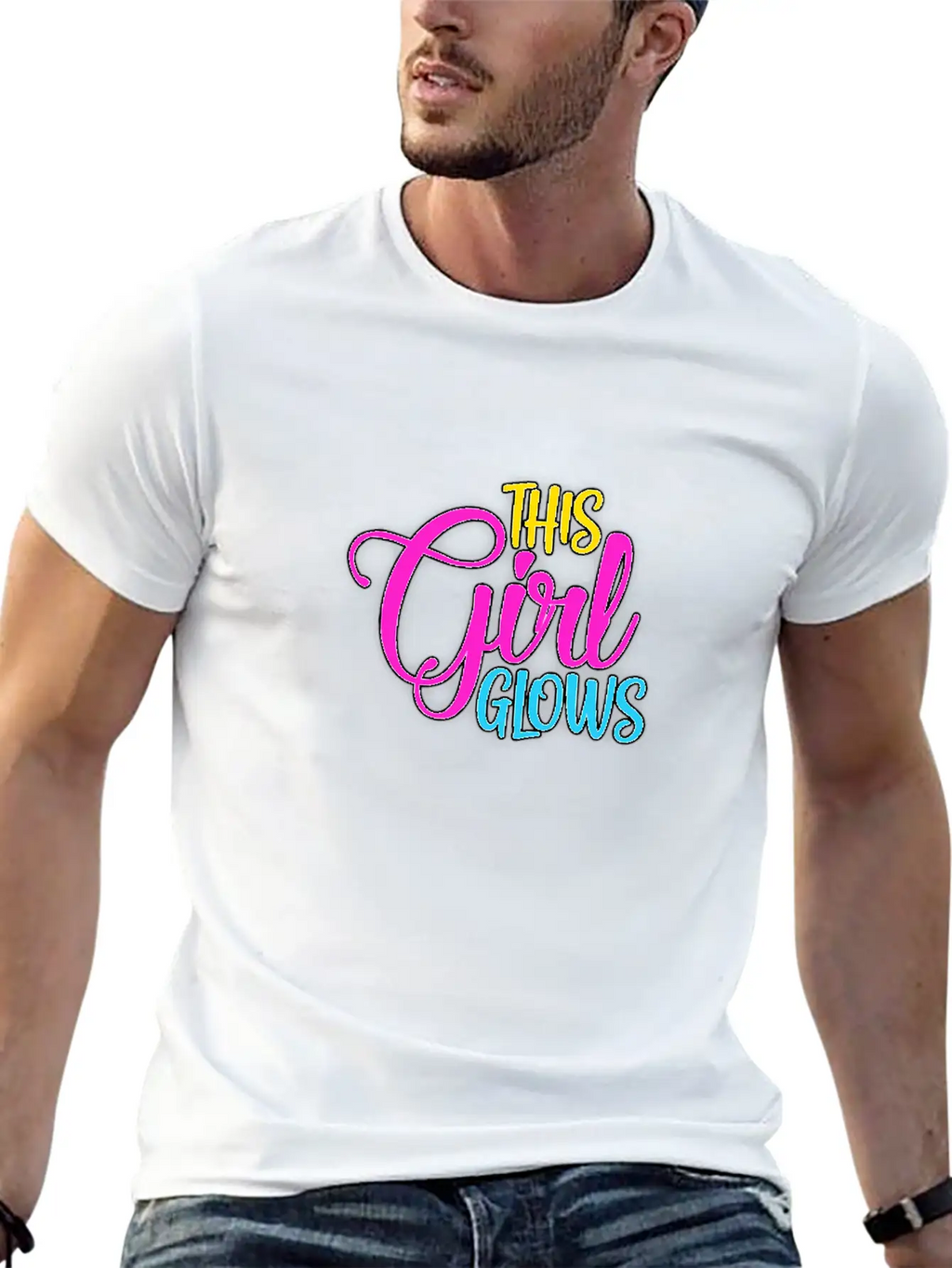 This Girl Glows Classic Cotton Tee – Unisex Comfort For Any Season