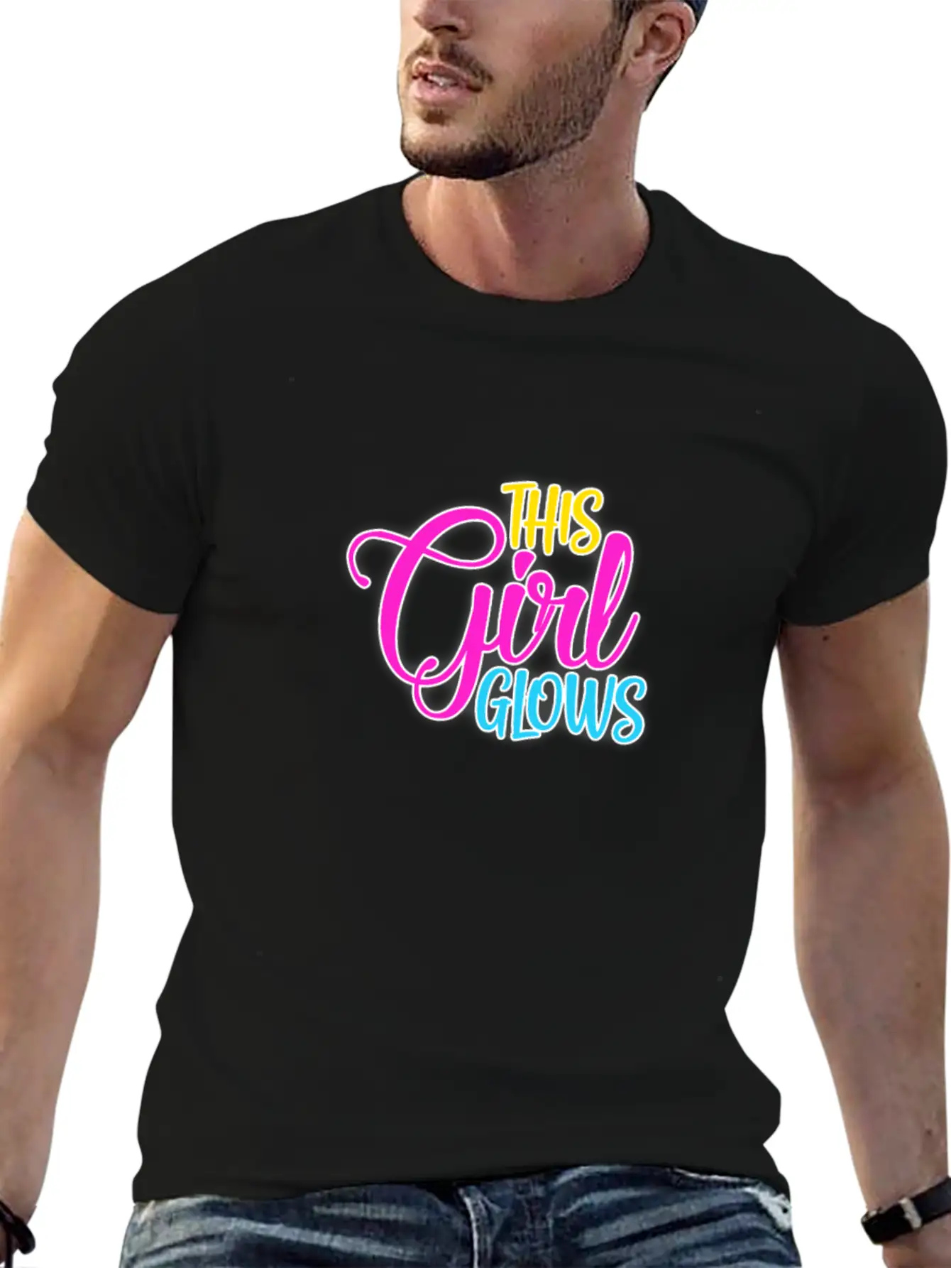 This Girl Glows Classic Cotton Tee – Unisex Comfort For Any Season