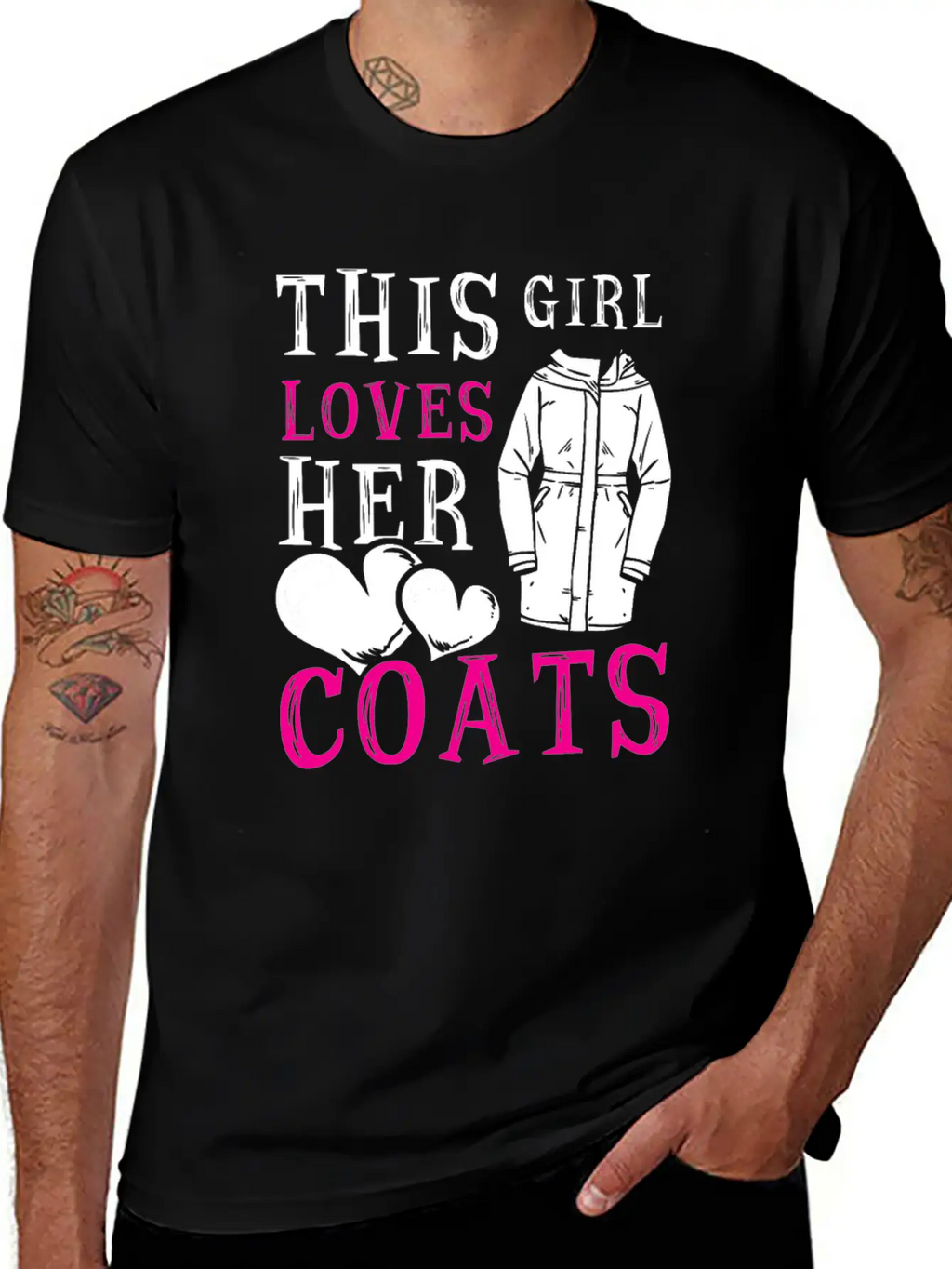 This Girl Loves Her Coats TShirt Relaxed Everyday Tee – Lightweight And Durable Cotton