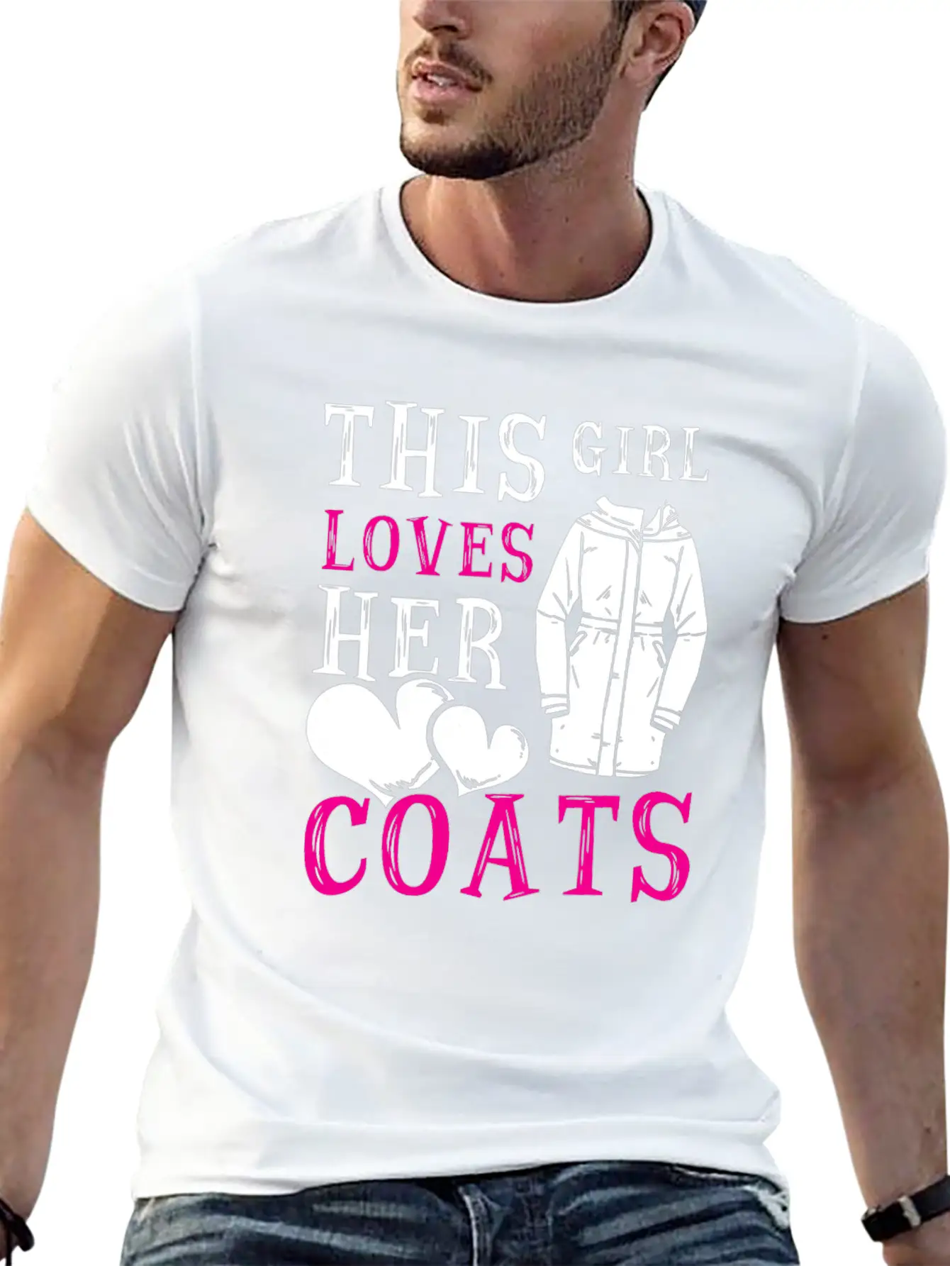 This Girl Loves Her Coats TShirt Relaxed Everyday Tee – Lightweight And Durable Cotton