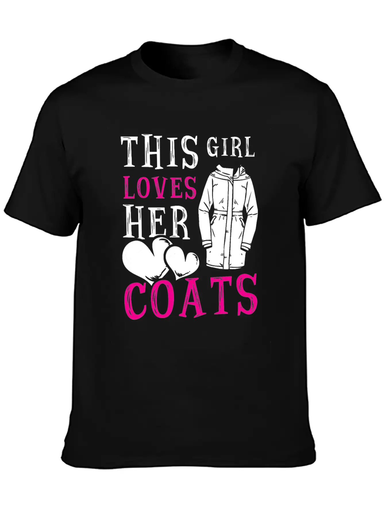 This Girl Loves Her Coats TShirt Relaxed Everyday Tee – Lightweight And Durable Cotton