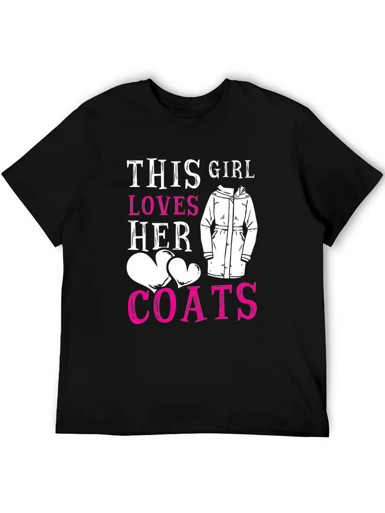 This Girl Loves Her Coats TShirt Relaxed Everyday Tee – Lightweight And Durable Cotton